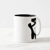 Schwarze Ballettschuhe Zweifarbige Tasse (VorderseiteRechts)
