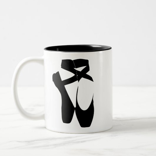 Schwarze Ballettschuhe Zweifarbige Tasse (Links)