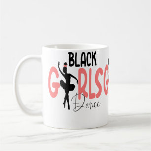 Schwarze Balletttänzerin Naturhaar Afro Ballerina Kaffeetasse