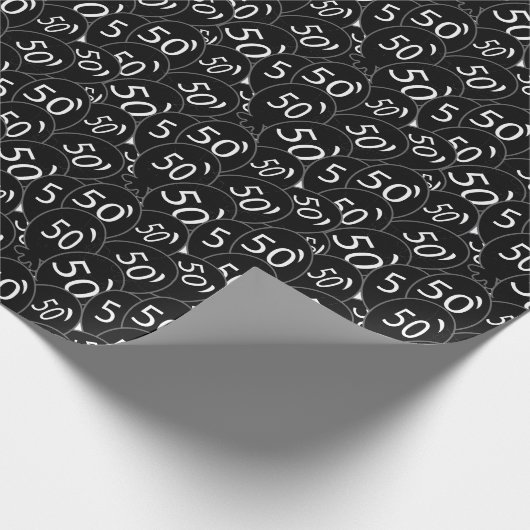 Schwarze Ballons und Fünfzig Geschenkpapier (Ecke)