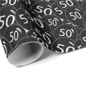 Schwarze Ballons und Fünfzig Geschenkpapier (Rolleneckpunkt)