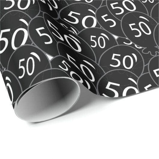 Schwarze Ballons und Fünfzig Geschenkpapier (Rolleneckpunkt)