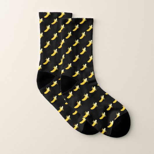 Schwarze Bananen-Socken Socken (Paar)