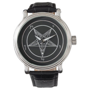 Schwarze Baphomet Uhr