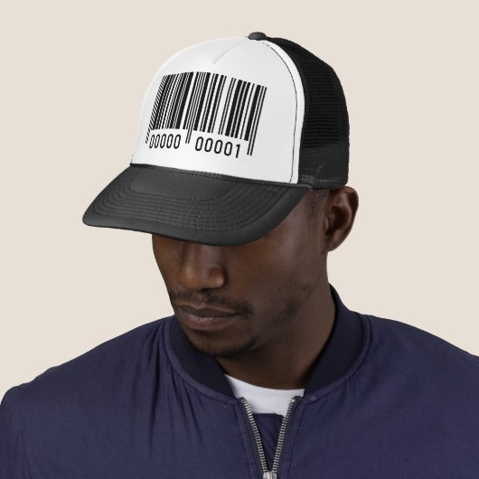 Schwarze Barcode-Cap Truckerkappe (Beispiel)