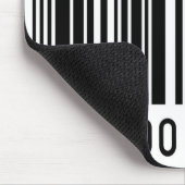 Schwarze Barcode-Mausunterlage Mousepad (Ecke)