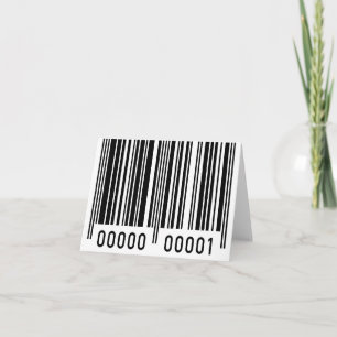 Schwarze Barcode-Notizkarte Feiertagskarte