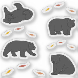 Schwarze Bären Aufkleber