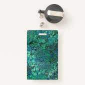 Schwarze Bären Blau und Grün Ausweis (Rückseite mit Rechteck)