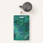 Schwarze Bären Blau und Grün Ausweis (Vorderseite mit Rechteck)