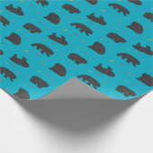 Schwarze Bären Geschenkpapier (Ecke)
