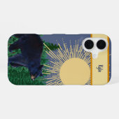 Schwarze Bären-Handyhülle iPhone 16 Hülle (Rückseite (Horizontal))