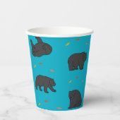 Schwarze Bären Pappbecher (Vorderseite)