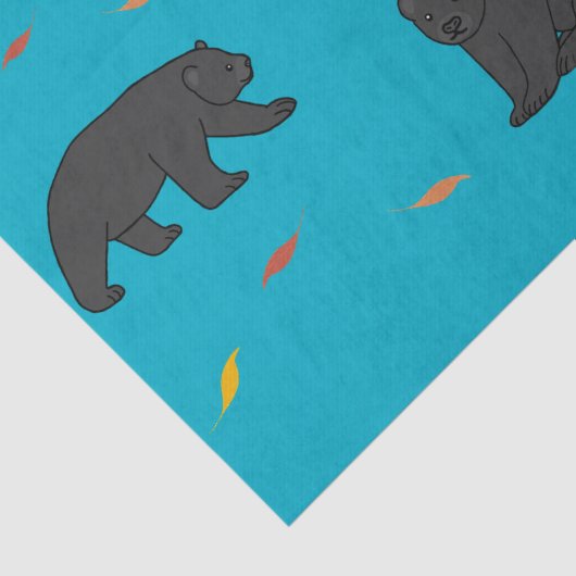 Schwarze Bären Seidenpapier (Detail)