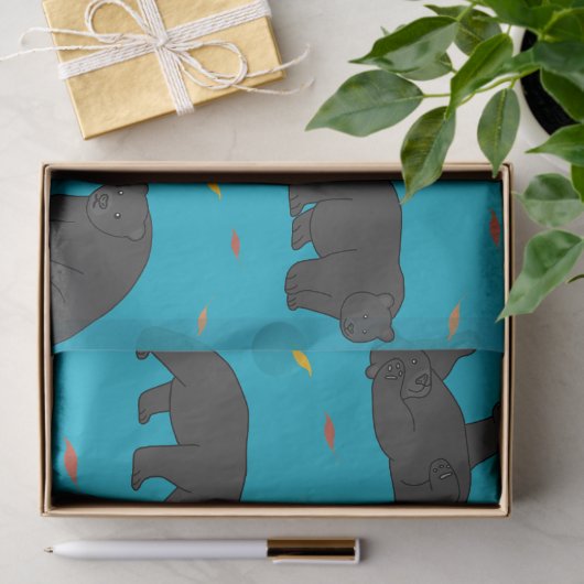 Schwarze Bären Seidenpapier (Geschenk)