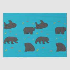 Schwarze Bären Seidenpapier