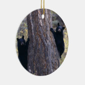 schwarze Bärenjunge Keramikornament (Rechts)