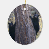 schwarze Bärenjunge Keramikornament (Links)