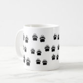 Schwarze Bärentatzen Kaffeetasse (Vorderseite Links)