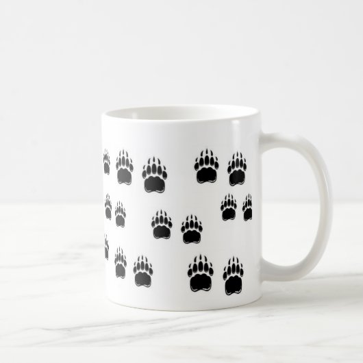 Schwarze Bärentatzen Kaffeetasse (Rechts)