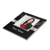 Schwarze Barockinstagrammvorlage Fliese (Seite)