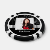 Schwarze Barockinstagrammvorlage Pokerchips (Einzeln)