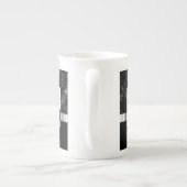 Schwarze Barockinstagrammvorlage Porzellantasse (Rückseite)