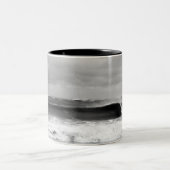 Schwarze Barrell Wellen-Tasse Zweifarbige Tasse (Mittel)