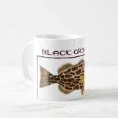 Schwarze Barsch-Tasse Kaffeetasse (Vorderseite Links)
