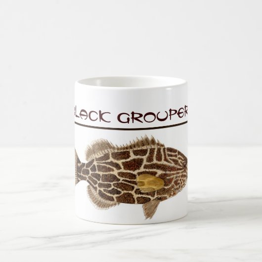 Schwarze Barsch-Tasse Kaffeetasse (Mittel)