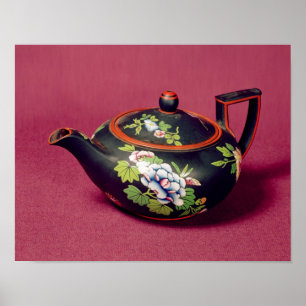 Schwarze Basaltteekanne Poster