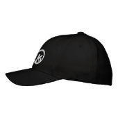Schwarze Baseballkappe Bestickte Baseballkappe (Links)