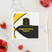 Schwarze Basketball-Girls Party Serviette (Beispiel)