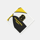 Schwarze Basketball-Girls Party Serviette (Ecke)