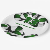 Schwarze Basketball Jungs Party Pappteller (Schrägansicht)