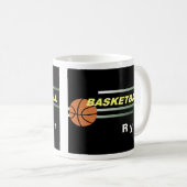 Schwarze Basketball-Tassen Kaffeetasse (VorderseiteRechts)