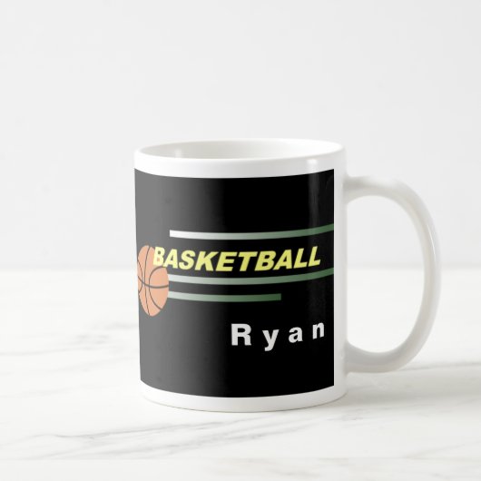 Schwarze Basketball-Tassen Kaffeetasse (Rechts)