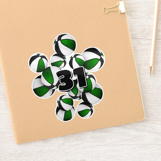 schwarze Basketballkörbe, gebündelt Aufkleber (Notizbuch)