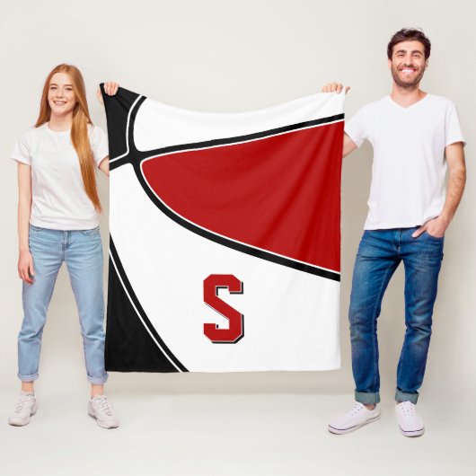 Schwarze Basketballmannschaft - Jungs Mädchen Fleecedecke (Beispiel)