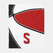 Schwarze Basketballmannschaft - Jungs Mädchen Fleecedecke (Vorderseite)