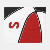 Schwarze Basketballmannschaft - Jungs Mädchen Fleecedecke (Vorderseite (Horizontal))