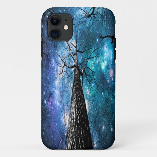 Schwarze Bäume fallen Sterne Case-Mate iPhone Hülle (Rückseite)
