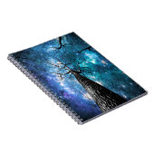 Schwarze Bäume fallen Sterne Notizblock (Rechte Seite)