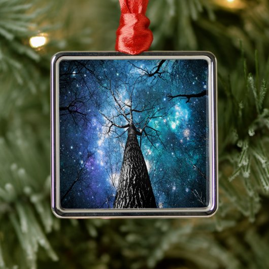 Schwarze Bäume fallen Sterne Ornament Aus Metall (Baum)