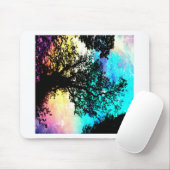 Schwarze Bäume farbenfroher Raum Mousepad (Mit Mouse)