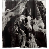 Schwarze Baumrinde Duschvorhang (Vorderseite)