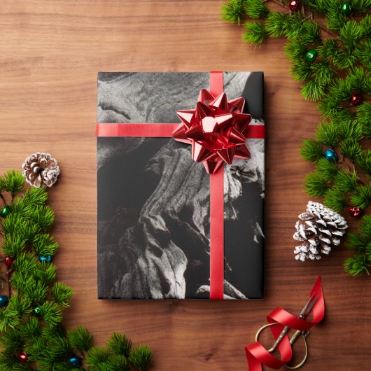 Schwarze Baumrinde Geschenkpapier (Feiertagsgeschenk)