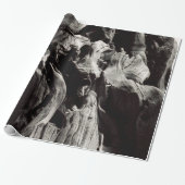Schwarze Baumrinde Geschenkpapier (Ungerollt)
