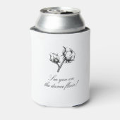 Schwarze Baumwollbolzen-Pflanze Etching Wedding Dosenkühler (Kanne Rückseite)