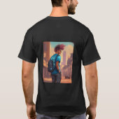 Schwarze Baumwolle in Premium-Qualität - Soft, Dur T-Shirt (Rückseite)